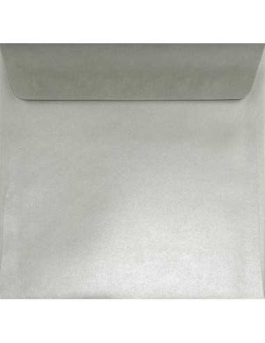 Plicuri perlă decorativă metalizată pătrate K4 17x17 HK Sirio Platinum argint 110g