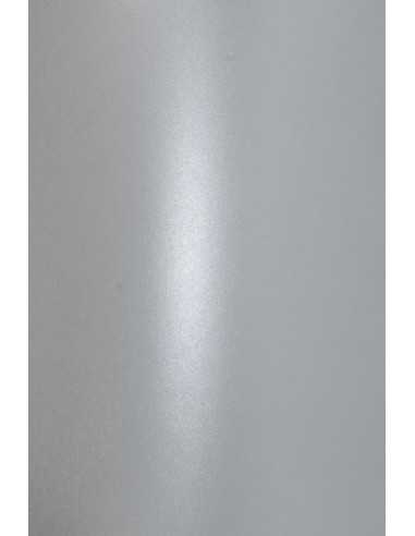 Hârtie decorativă colorată metalizată Aster Metallic 120g Silver argintiu 72x100 R250 1 buc.