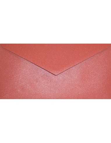 Plicuri perlă decorativă metalizată DL 11x22 NK Aster Metallic Ruby roșu 120g