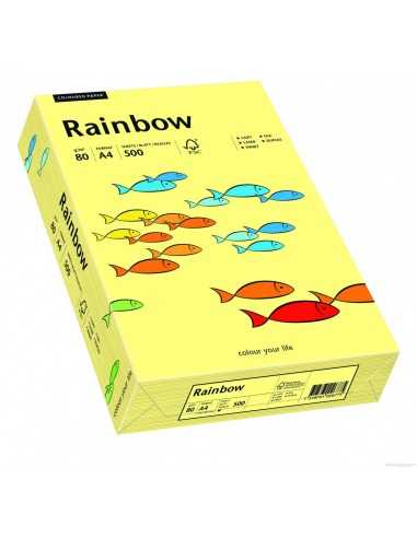 Hârtie decorativă colorată simplă Rainbow 80g R12 galben deshis buc. 500A4