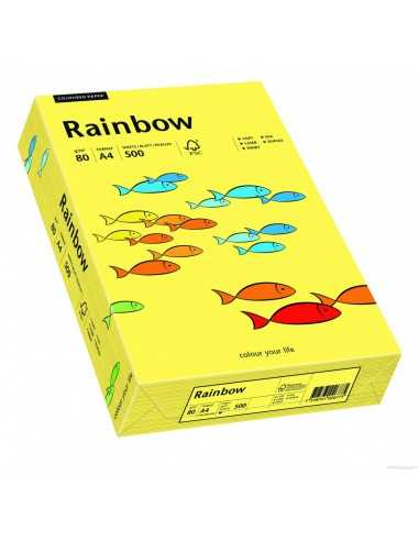 Hârtie decorativă colorată simplă Rainbow 80g R16 galben buc. 500A4