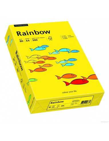 Hârtie decorativă colorată simplă Rainbow 80g R18 galben închis buc. 500A4