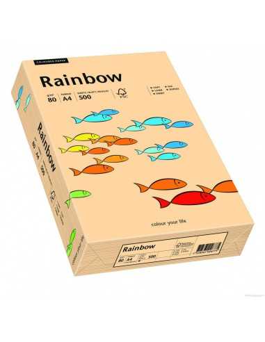 Hârtie decorativă colorată simplă Rainbow 80g R40 somon buc. 500A4