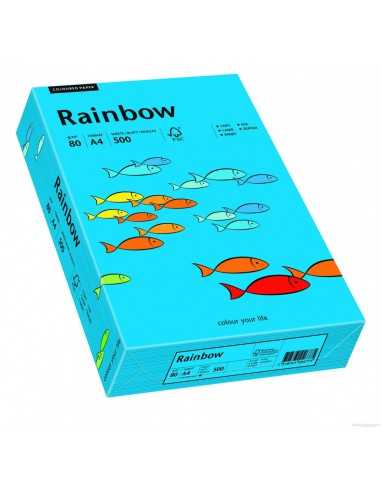 Hârtie decorativă colorată simplă Rainbow 80g R88 albastru închis buc. 500A4