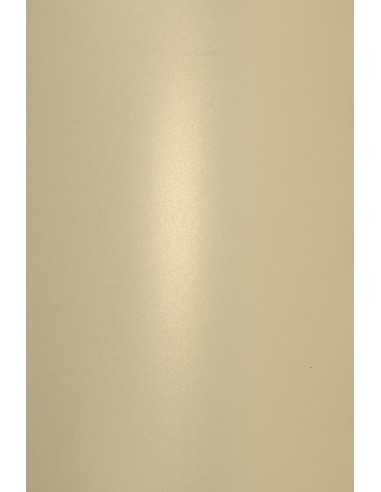 Hârtie decorativă colorată metalizată Aster Metallic 120g Gold Ivory vanilie buc. 10A4