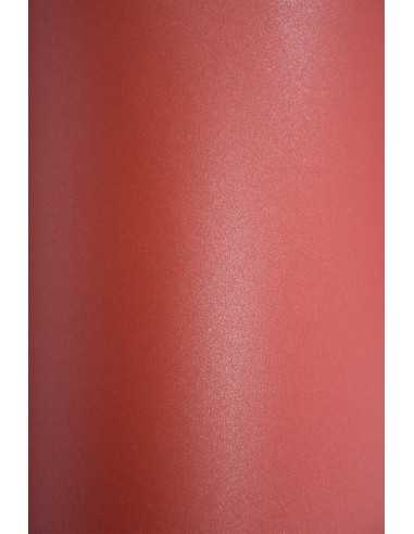 Hârtie decorativă colorată metalizată Aster Metallic 120g Ruby roșu buc. 10A4