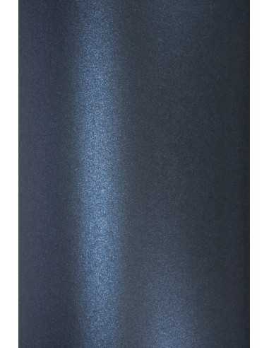 Hârtie decorativă colorată metalizată Aster Metallic 120g Queens Blue albastru marin buc. 10A4