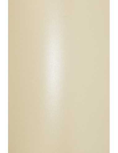 Hârtie decorativă colorată metalizată Aster Metallic 120g Cream ecru buc. 10A4