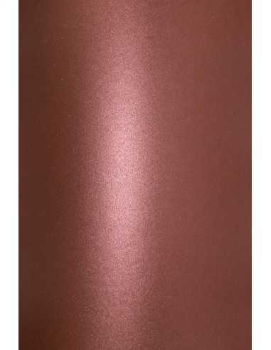 Hârtie decorativă colorată metalizată Aster Metallic 250g Dark Red burgundy buc. 10A4