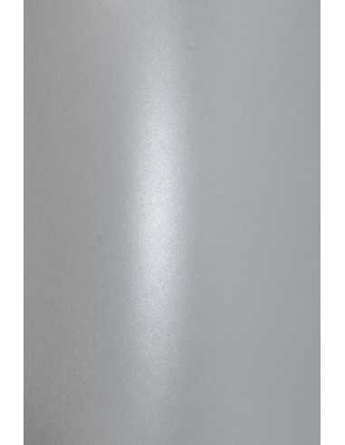 Hârtie decorativă colorată metalizată Aster Metallic 250g Silver argintiu buc. 10A4