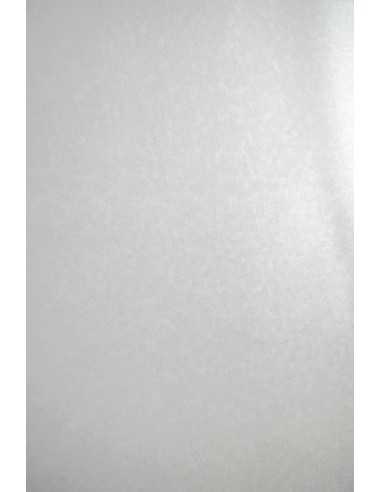 Hârtie decorativă colorată metalizată Aster Metallic 250g White Sequins alb buc. 10A4