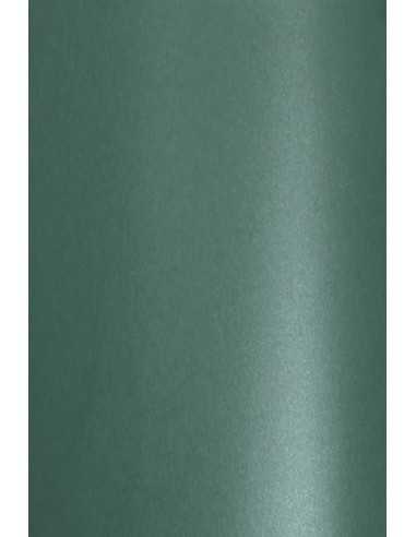 Hârtie decorativă colorată metalizată Aster Metallic 280g Green verde închis buc. 10A4