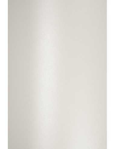 Hârtie decorativă colorată metalizată Aster Metallic 300g White alb buc. 10A4
