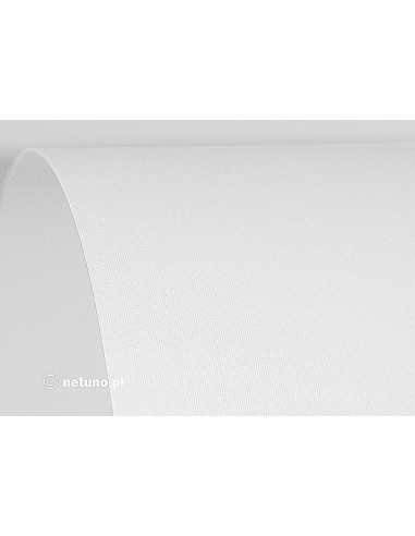 Hârtie decorativă texturată Aster 246g țesătură de in alb buc. 100A4