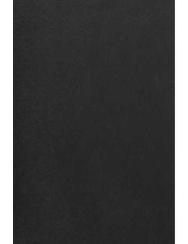 Hârtie decorativă colorată simplă Burano 120g Nero B63 negru buc. 50A4