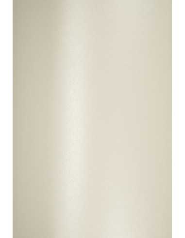 Hârtie decorativă colorată metalizată Majestic 120g Milk natural alb buc. 10A4