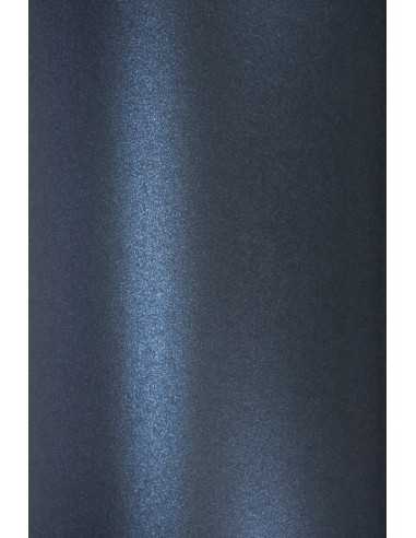 Hârtie decorativă colorată metalizată Majestic 120g Kings Blue albastru marin buc. 10A4