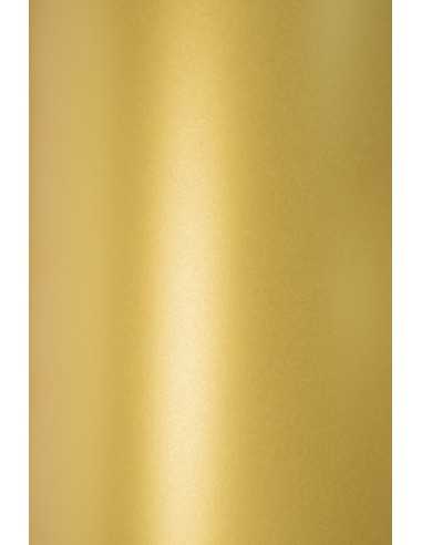 Hârtie decorativă colorată metalizată Sirio Pearl 125g Aurum auriu buc. 10A4