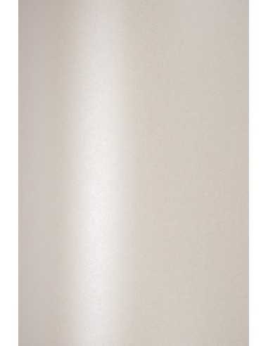 Hârtie decorativă colorată metalizată Sirio Pearl 125g Oyster Shell ecru buc. 10A4