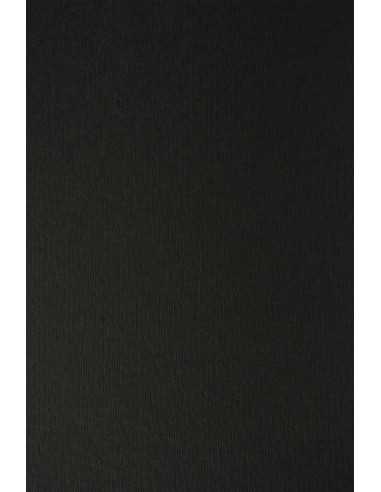 Hârtie decorativă colorată cu dungi texturate Nettuno 215g Nero negru buc. 10A4