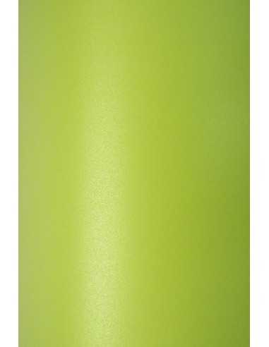 Hârtie decorativă colorată metalizată Sirio Pearl 300g Bitter Green verde buc. 10A4