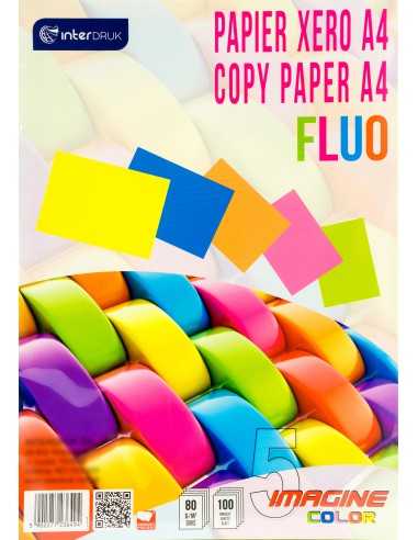 Set de hârtii colorate - fluorescentă 80g 5x20A4 buc. 100A4