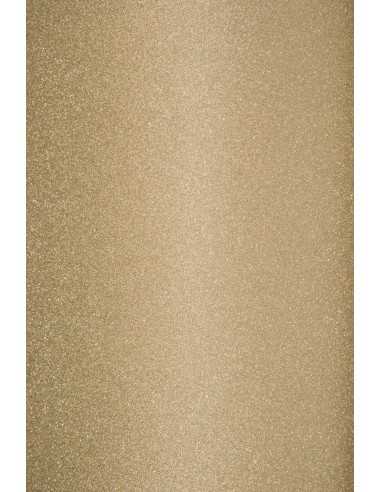 Hârtie decorativă colorată o parte glitterată autoadeziv auriu deschis 150g buc. 10A4