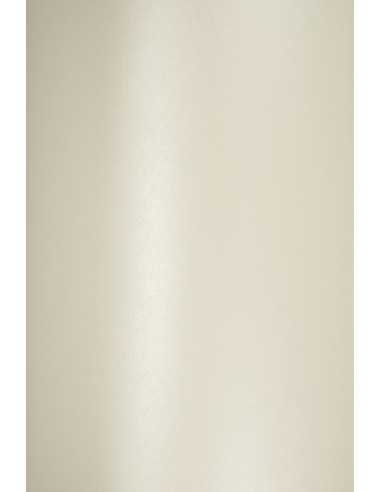Hârtie decorativă colorată metalizată Majestic 120g Milk natural alb buc. 10A5