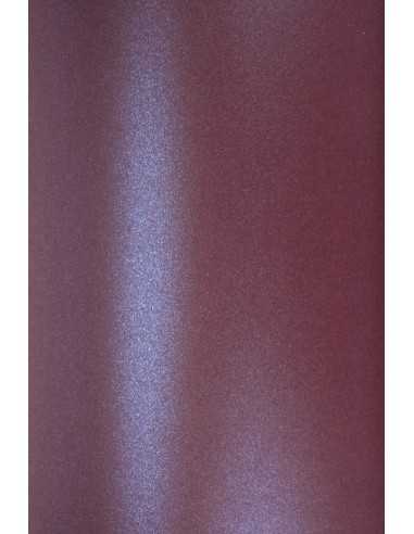 Hârtie decorativă colorată metalizată Majestic 120g Night Club Purple violet închis buc. 10A5