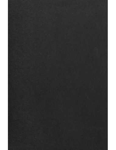 Hârtie decorativă colorată simplă Burano 400g Nero B63 negru buc. 10A5