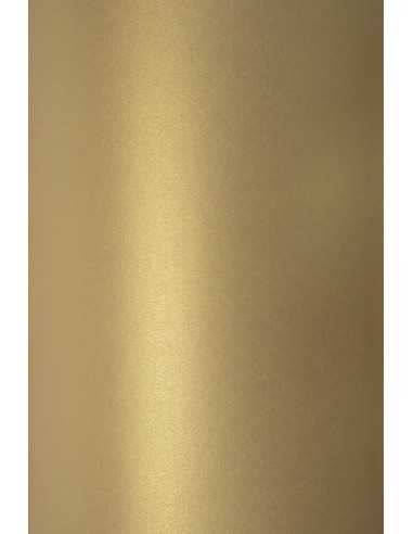 Hârtie decorativă colorată metalizată Sirio Pearl 125g Gold auriu buc. 10A5