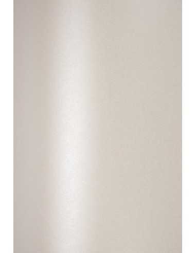 Hârtie decorativă colorată metalizată Sirio Pearl 125g Oyster Shell ecru buc. 10A5