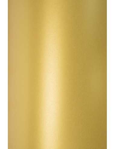 Hârtie decorativă colorată metalizată Sirio Pearl 230g Aurum auriu buc. 10A5