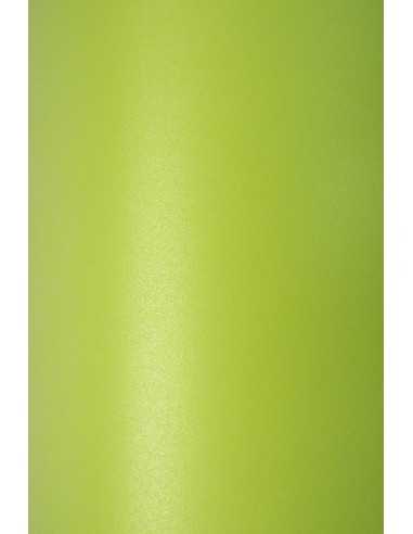 Hârtie decorativă colorată metalizată Sirio Pearl 300g Bitter Green verde buc. 10A5