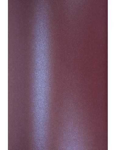 Hârtie decorativă colorată metalizată Majestic 250g Night Club Purple violet închis 72x102 R125 1 buc.