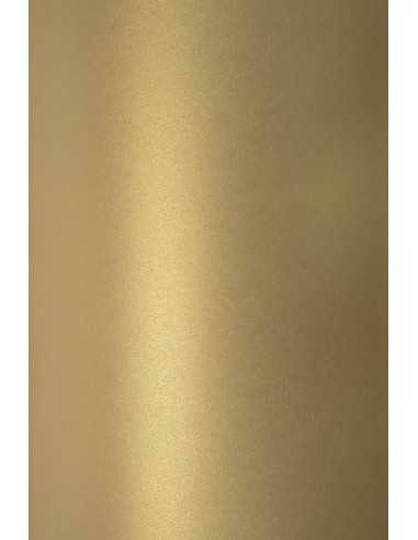 Hârtie decorativă colorată metalizată Sirio Pearl 125g Pearl Gold auriu 72x102 R250 1 buc.