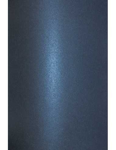 Hârtie decorativă colorată metalizată Aster Metallic 120g Queens Blue albastru marin 70x100 R250 1 buc.
