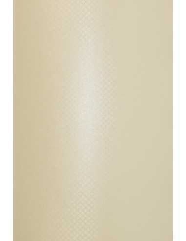 Hârtie decorativă colorată metalizată Aster Metallic 250g Cream Dots ecru 70x100 R125 1 buc.