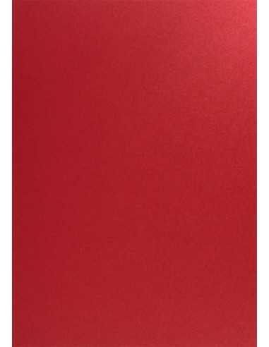Hârtie decorativă colorată simplă Popset Virgin Pulp 240g Ultra Red roșu 70x100 R125 1 buc.