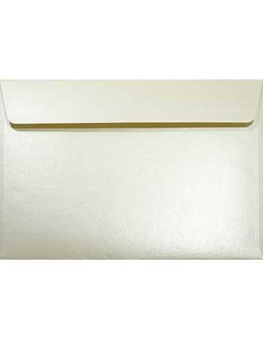 Plicuri perlă decorativă metalizată C5 16,2x22,9 HK Majestic Candelight Cream ecru 120g
