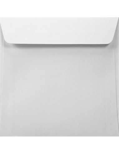 Plicuri decorativ cu nervuri texturate pătrate K4 17x17 HK Acquerello Bianco alb 120g
