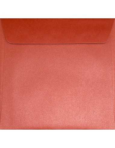 Plicuri perlă decorativă metalizată pătrate K4 17x17 HK Sirio Red Fever roșu 125g