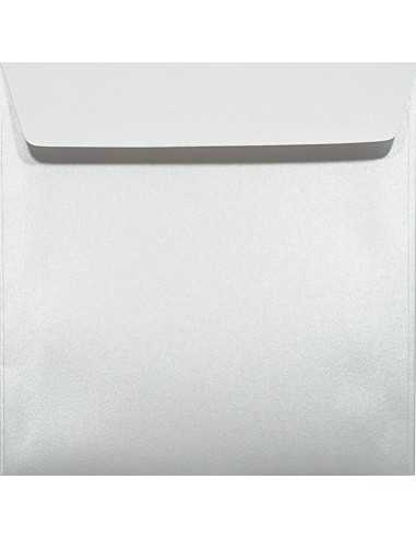 Plicuri perlă decorativă metalizată pătrate K4 17x17 HK Majestic Marble White alb 120g