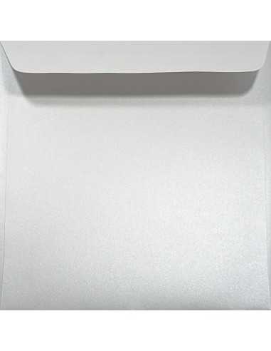 Plicuri perlă decorativă metalizată pătrate K4 15,6x15,6 NK Majestic Marble White alb 120g