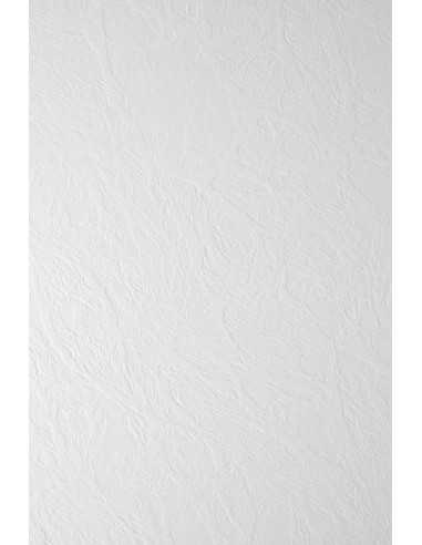 Hârtie decorativă texturată Elfenbens 246g Leath 134 Piele White alb 61x86 R100 1 buc.