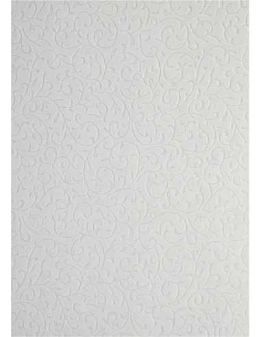 Hârtie decorativă alb - dantelă din piele de căprioară 18x25 5buc.