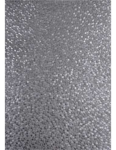 Hârtie decorativă metalizată gri inchis - solzi 56x76 1 buc.