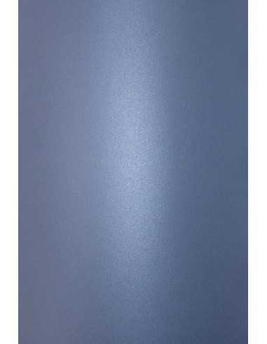 Hârtie decorativă colorată metalizată Cocktail 290g Blue Angel albastru închis 70x100 R100 1 buc.