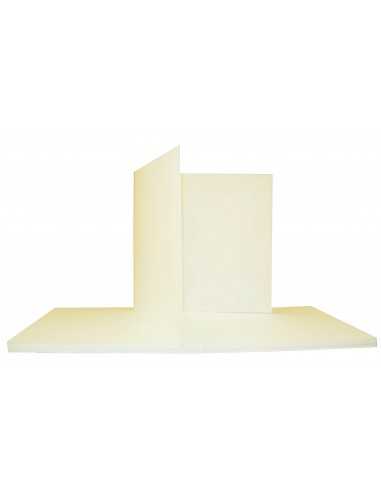 Hârtie simplă decorativă Lessebo Smooth 240g Ivory ecru buc. 25 K4-14,5 cu pliere