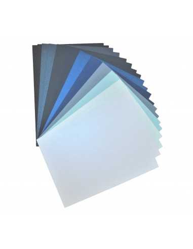 Set de hârtii decorative colorate albastru buc. 20A5